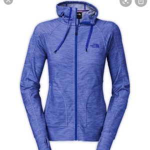 The North Face Kirata full zip knit purple hoodie